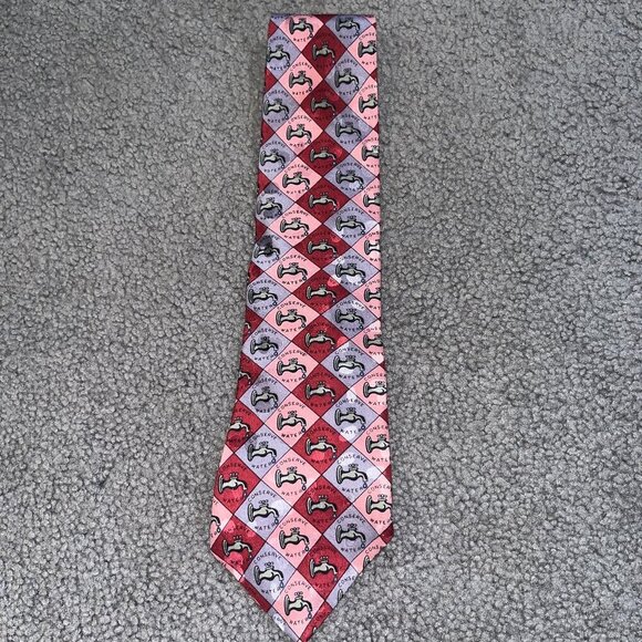 Vintage ENDANGERED SPECIES "CONSERVE WATER" 100% Silk Made in USA Neck Tie - Picture 1 of 5